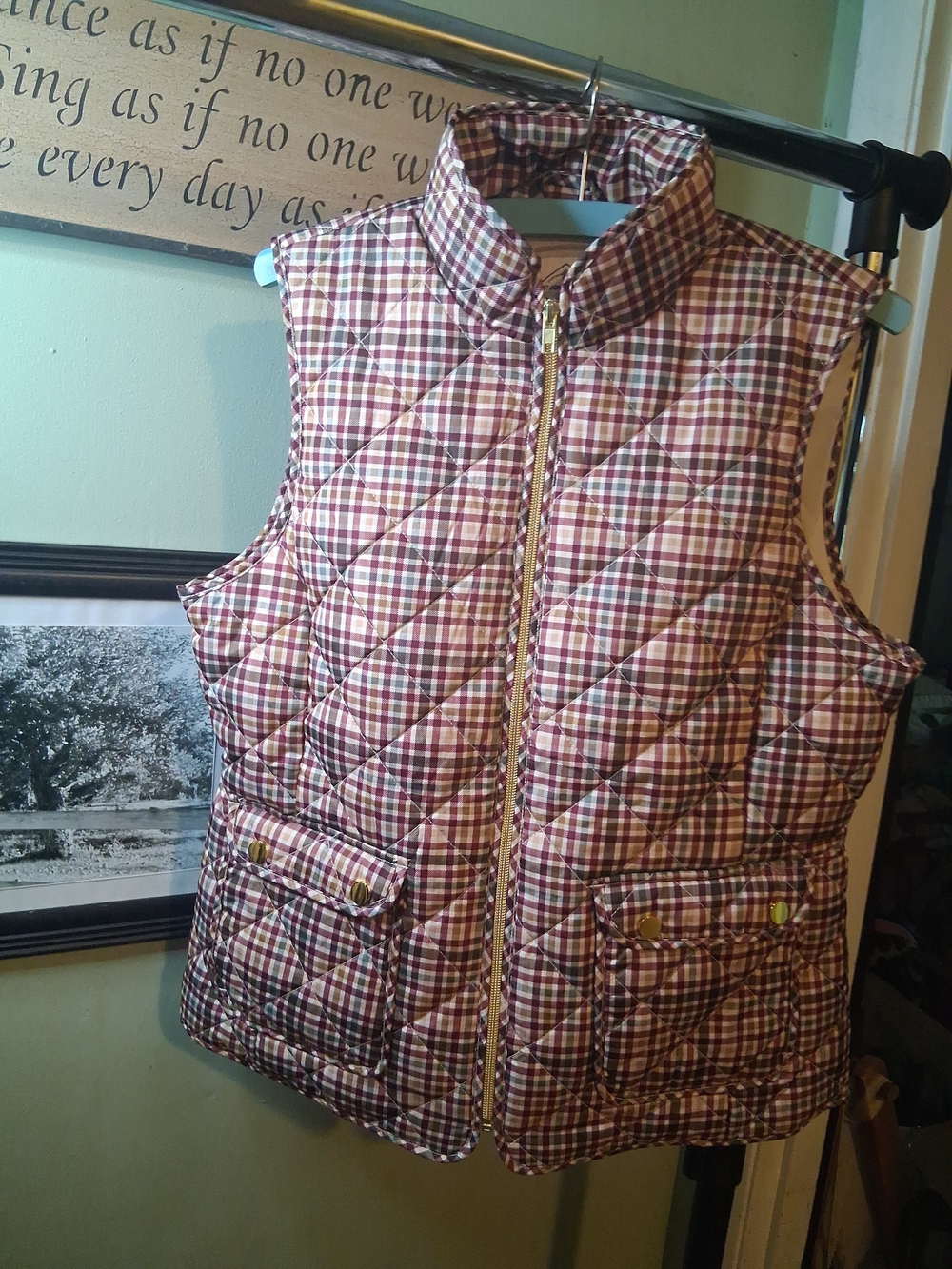 Saint John's Bay Women's Quilted Vest Size M